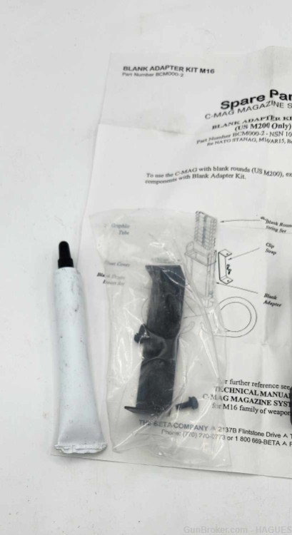 New Old Stock: Beta Mag Blank Adapter Parts M16 - Tower, Manual, Clip, Lube-img-1