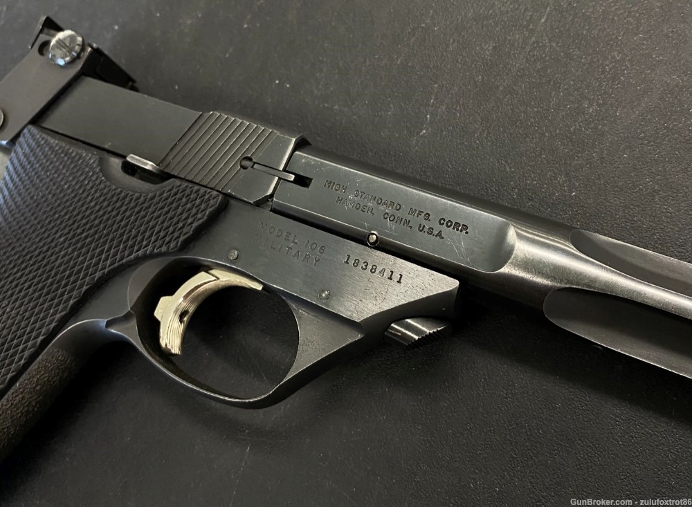 High Standard 106 Military .22LR semi auto pistol-img-3
