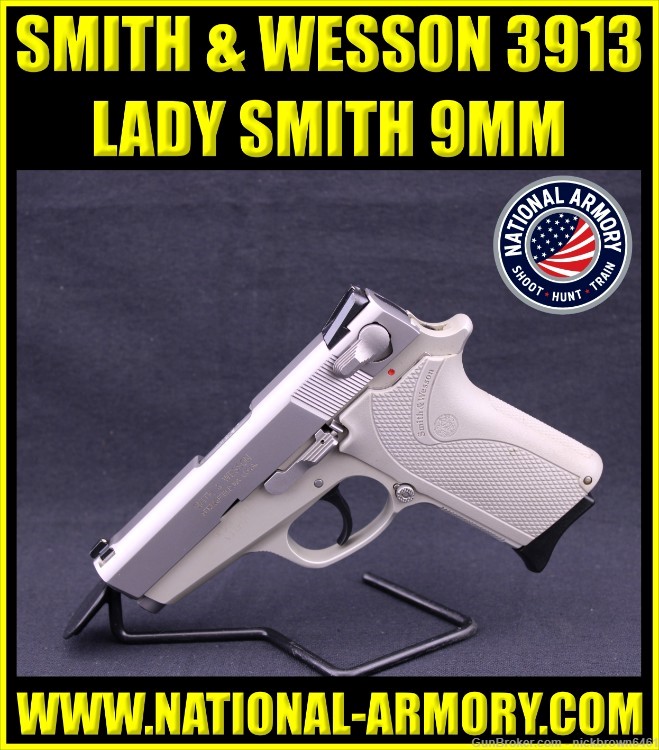 SMITH & WESSON 3913 LS LADY SMITH 9MM 3.5" DA/SA SAFETY S&W STAINLESS STEEL-img-0