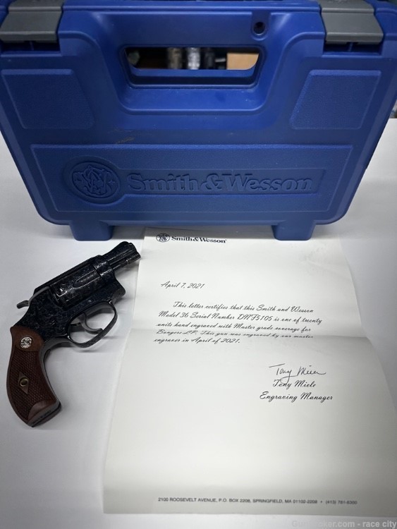 1 of 20 made Engraved Smith and Wesson 36-10. With letter.-img-2