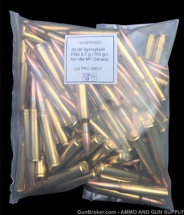 PPU 30-06 SPRINGFIELD 150 GRAIN FMJ 100 RNDS - 1 PACK AMMUNTION-PENNY START-img-0