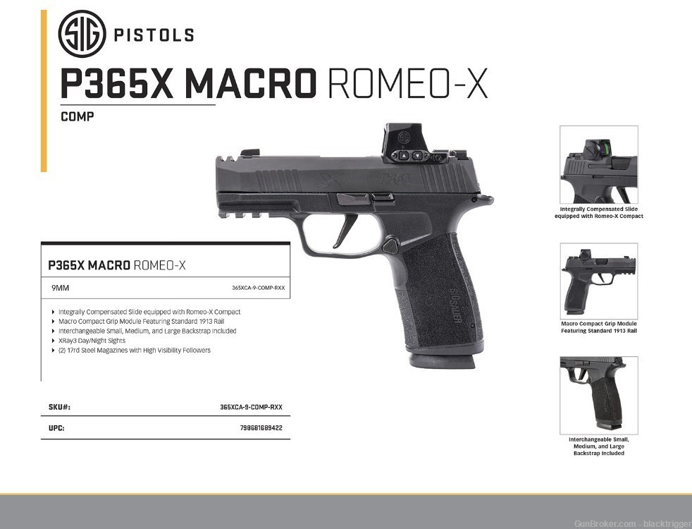 Sig 365XCA9COMPRXX P365 XMacro Comp OR 9mm 3.1" 17+1 Romeo-X Red Dot Black -img-2