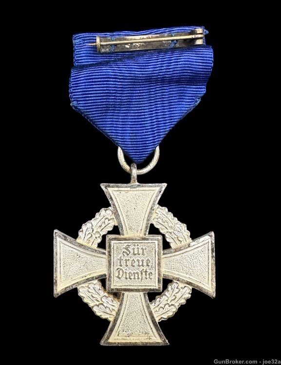 WW2 German Faithful 25 Year Service Cross Hindenburg WW1 badge  WWII medal -img-3