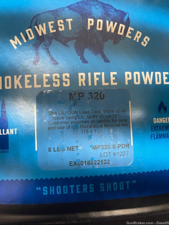 Midwest Powders 8lbs  MP320 LIL GUN equivalent fresh!!-img-1
