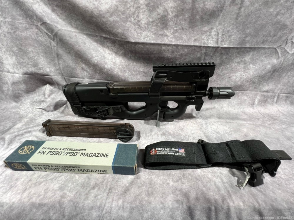 P90 PS90 SBR GREAT SHAPE 5.7X28 THREE 50-RD MAGS! POLICE SURPLUS-img-1