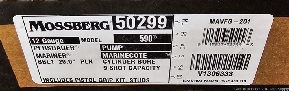 Mossberg 590 Mariner 12 Gauge 20" 8RD Pistol Grip Conv 50299 NO CC FEES!-img-7