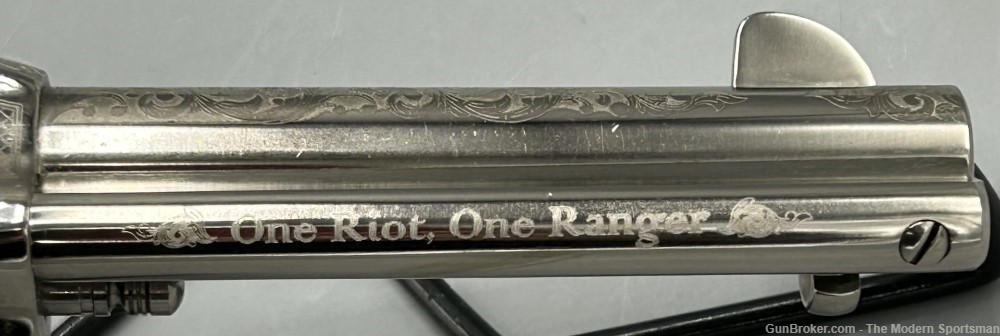 Cimarron Frontier Texas Ranger Engraved Nickel .45 Colt 45 Long Colt 45LC-img-5