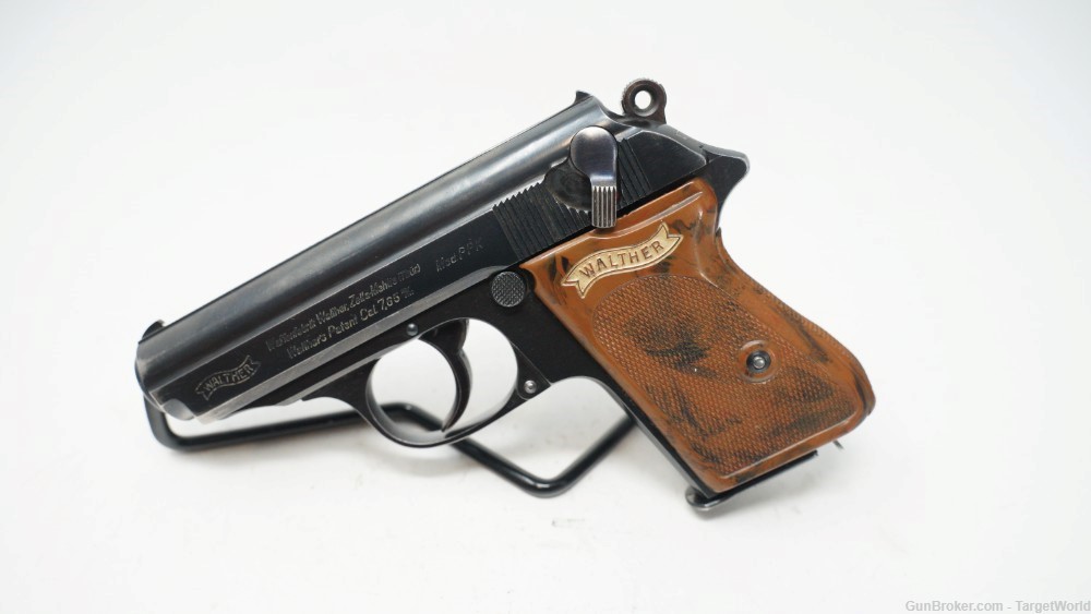 WALTHER PPK .32 ACP 1940 MANUFACTURE BROWN GRIPS (19696)-img-0