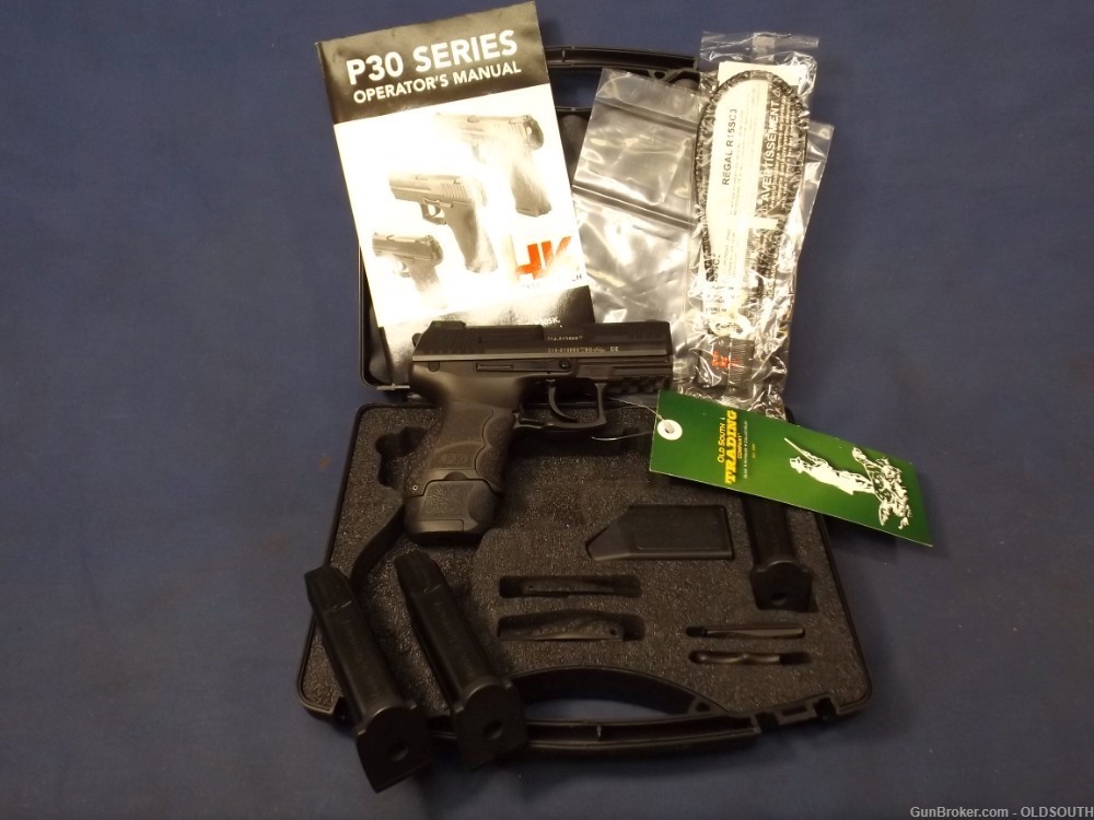 Heckler & Koch P30SK-V3 DA/SA, NS 9MM Semi-Auto Pistol 4 Mags, Papers & Box-img-0