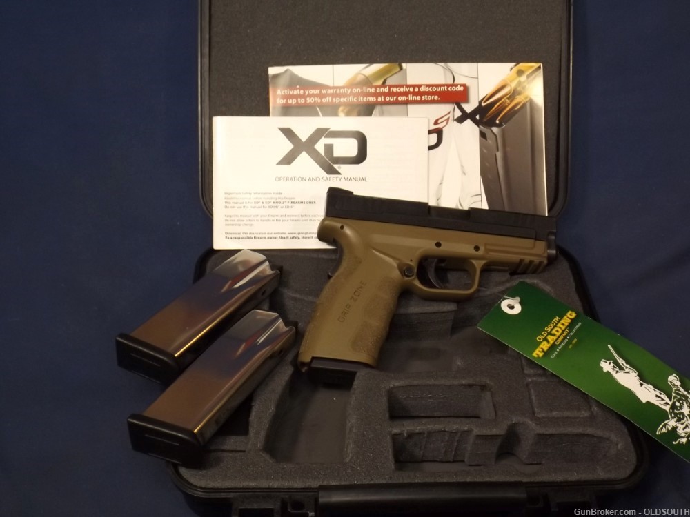 Springfield XD-45 4.0 Mod.2, FDE, 13 RD. Semi-Auto Pistol + Box & 2 Mags-img-0