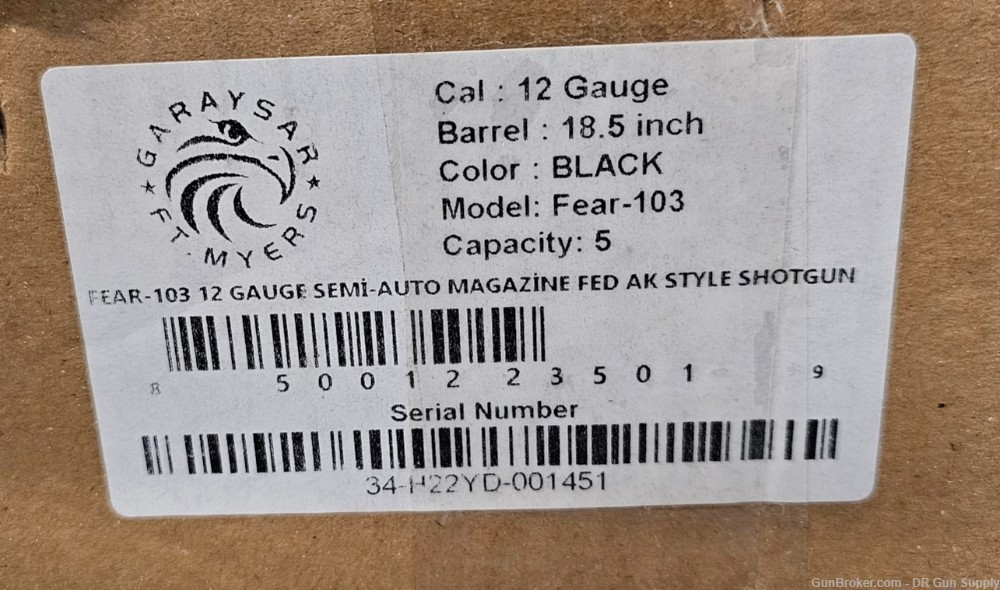 Garaysar Fear-103 12GA 18.5" 5RD AK Style Shotgun Walnut NO CC FEES!-img-3
