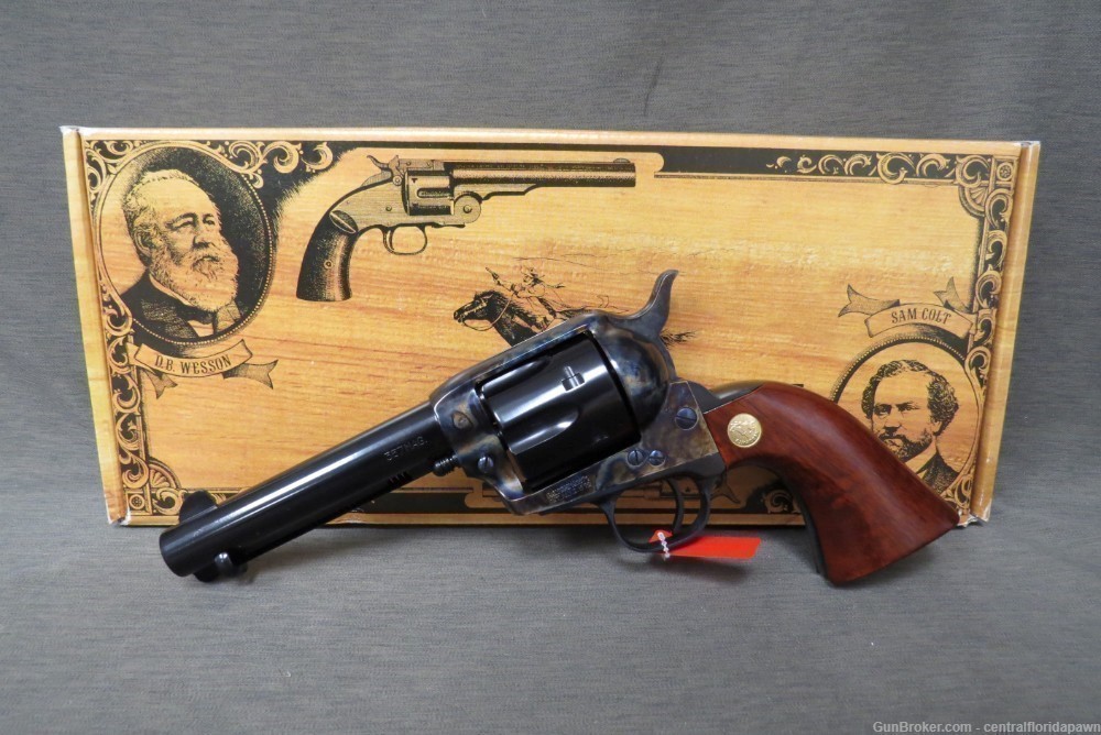 Cimarron Uberti Model P PW .357 mag 4.75" SA Revolver MP400 357-img-0