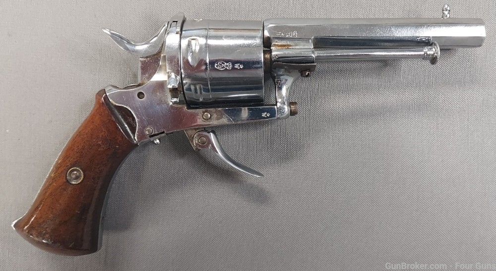 Used Civil War Vintage Belgian Lefaucheux 8mm Pinfire Revolver-img-1
