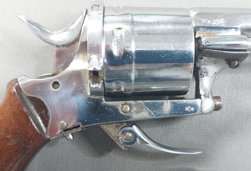 Used Civil War Vintage Belgian Lefaucheux 8mm Pinfire Revolver-img-10