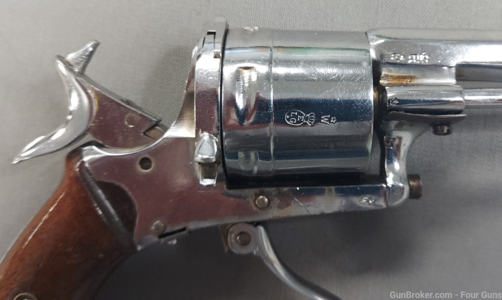Used Civil War Vintage Belgian Lefaucheux 8mm Pinfire Revolver-img-6
