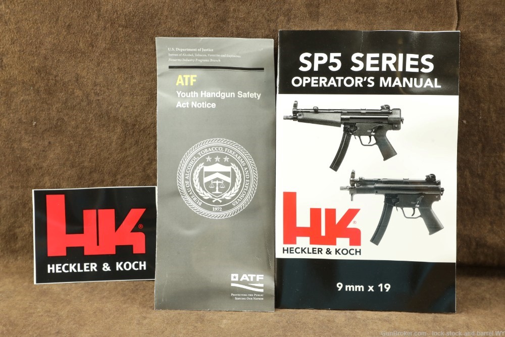 H&K Heckler & Koch SP5 9mm 8.5" Semi-Auto Pistol w Factory Case, MP5 Clone-img-37