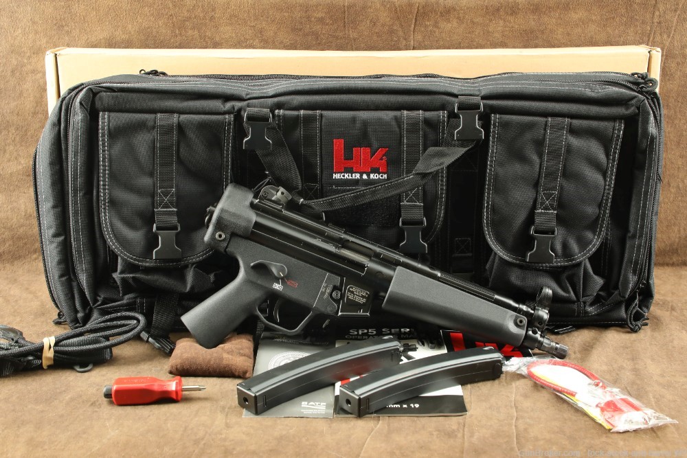 H&K Heckler & Koch SP5 9mm 8.5" Semi-Auto Pistol w Factory Case, MP5 Clone-img-2