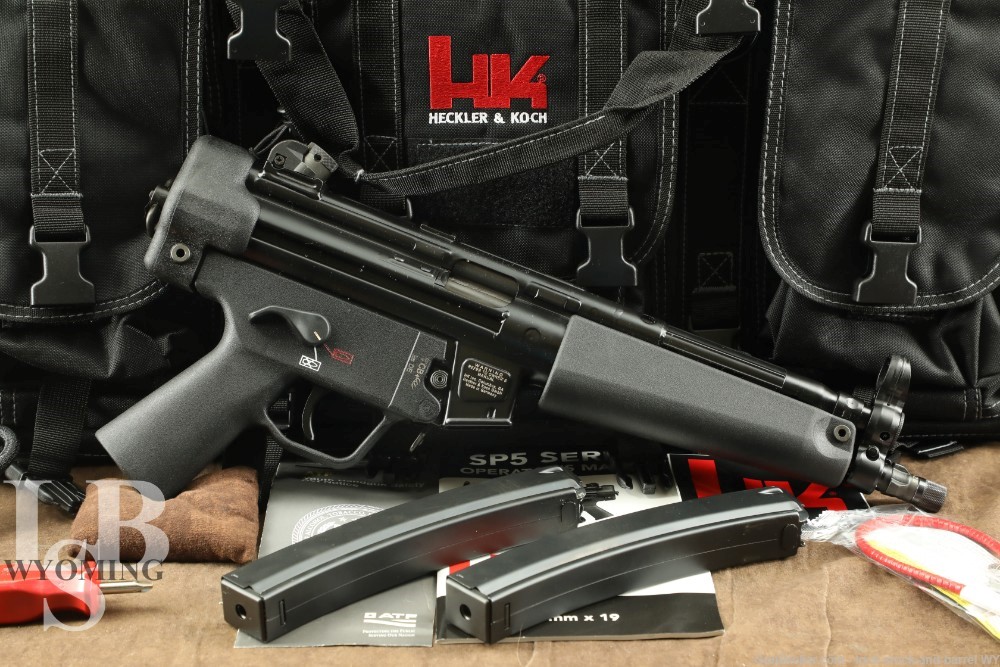 H&K Heckler & Koch SP5 9mm 8.5" Semi-Auto Pistol w Factory Case, MP5 Clone-img-0