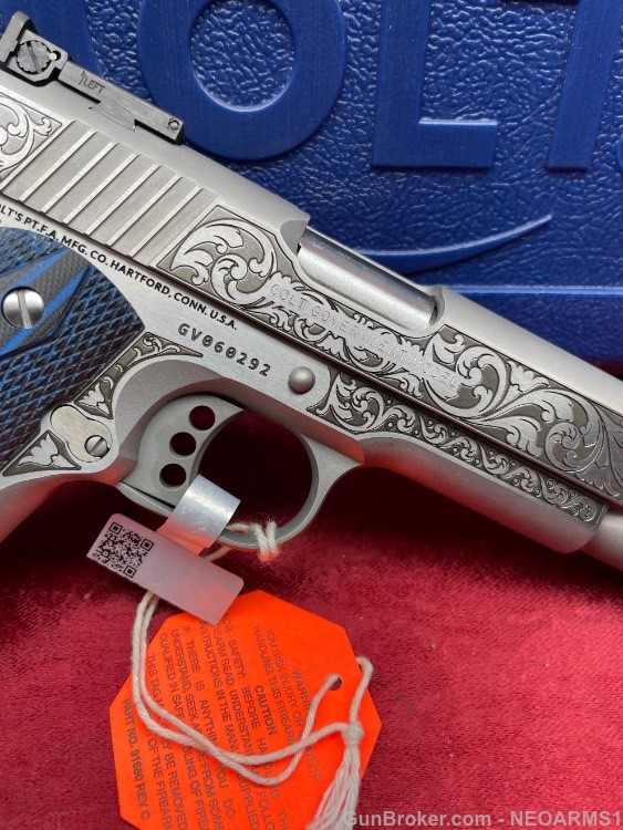 NIB Colt 1911 Gold Cup. 9MM! Stunning scroll Engraved collector!-img-10