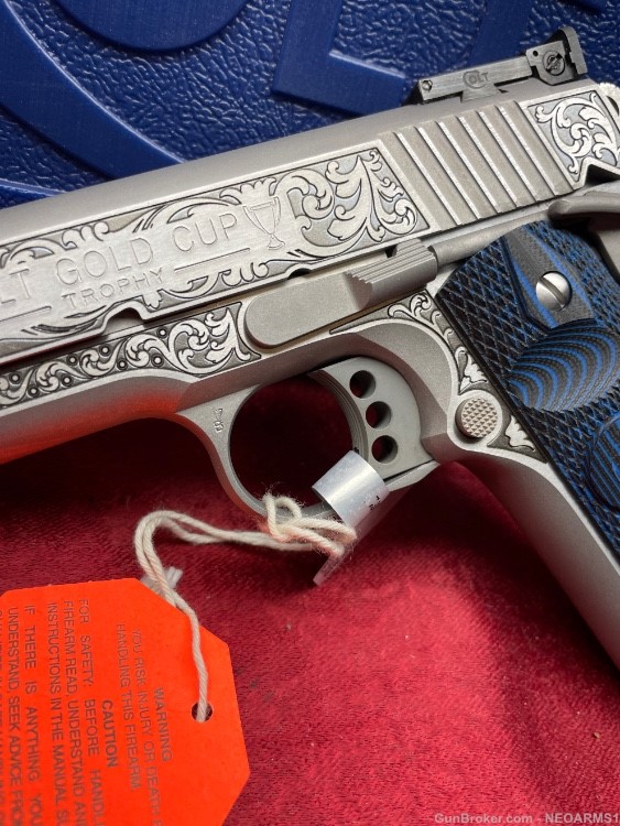 NIB Colt 1911 Gold Cup. 9MM! Stunning scroll Engraved collector!-img-4