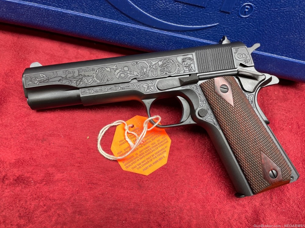 NIB Colt 1911 Government. 45acp Incredible Engraved John Wayne (The Duke) !-img-1