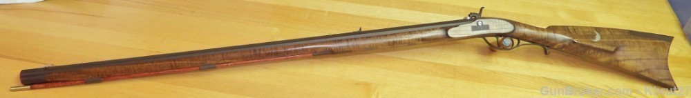 .54 caliber caplock rifle, Curly Ash full stock, signed by J F Bergmann-img-8