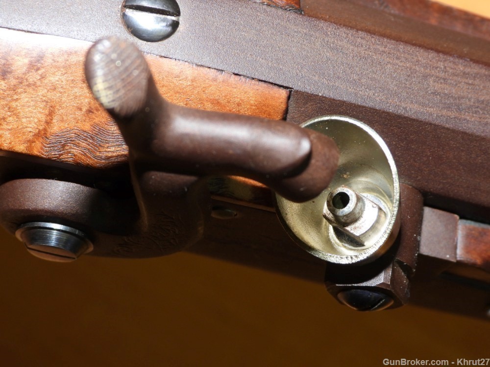 .54 caliber caplock rifle, Curly Ash full stock, signed by J F Bergmann-img-26