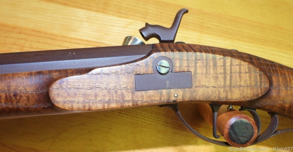 .54 caliber caplock rifle, Curly Ash full stock, signed by J F Bergmann-img-11