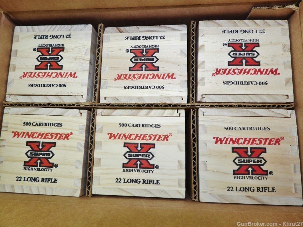 Winchester Super X .22LR., 36 gr. (1) 500rd. sealed wooden box-img-3
