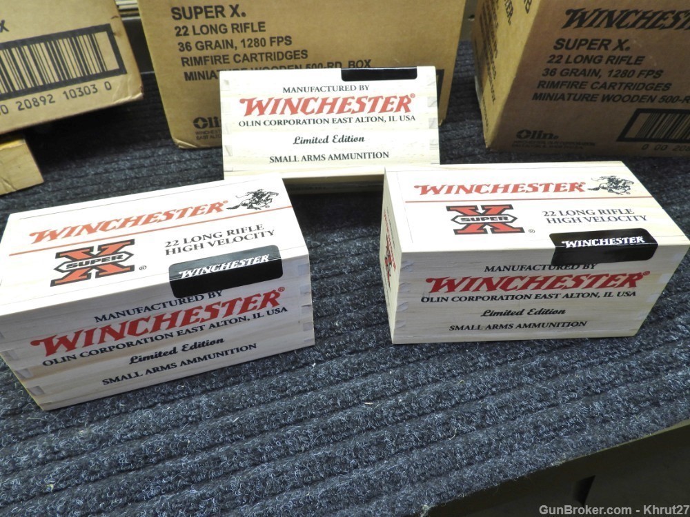 Winchester Super X .22LR., 36 gr. (1) 500rd. sealed wooden box-img-8