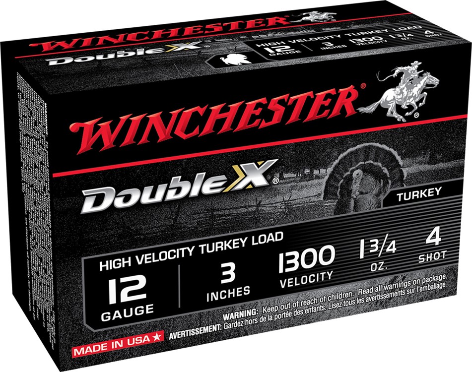 Winchester 12 Ga. 3 #4 Double X High Velocity Turkey Load 10/Box-img-1