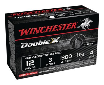 Winchester 12 Ga. 3 #4 Double X High Velocity Turkey Load 10/Box-img-0