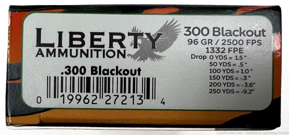 Liberty .300 Blackout 96 gr Animal Instinct Rifle Ammo  Qty. 5Bxs/100Rds-img-2