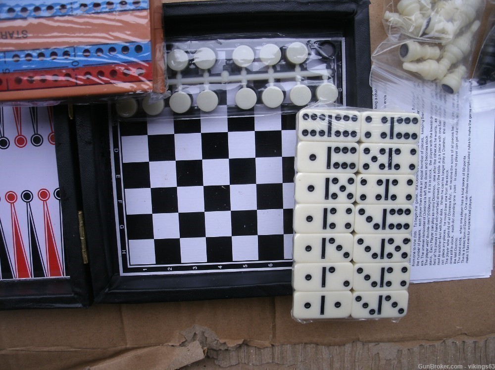 Multi Game Box, instructions,5 games in small  box, chess 4 more see size-img-0