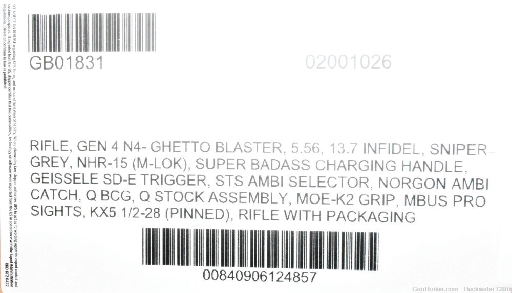 FACTORY NEW NOVESKE GEN 4 GHETTO BLASTER 5.56 NATO 13.7 INFIDEL SNIPER GREY-img-6