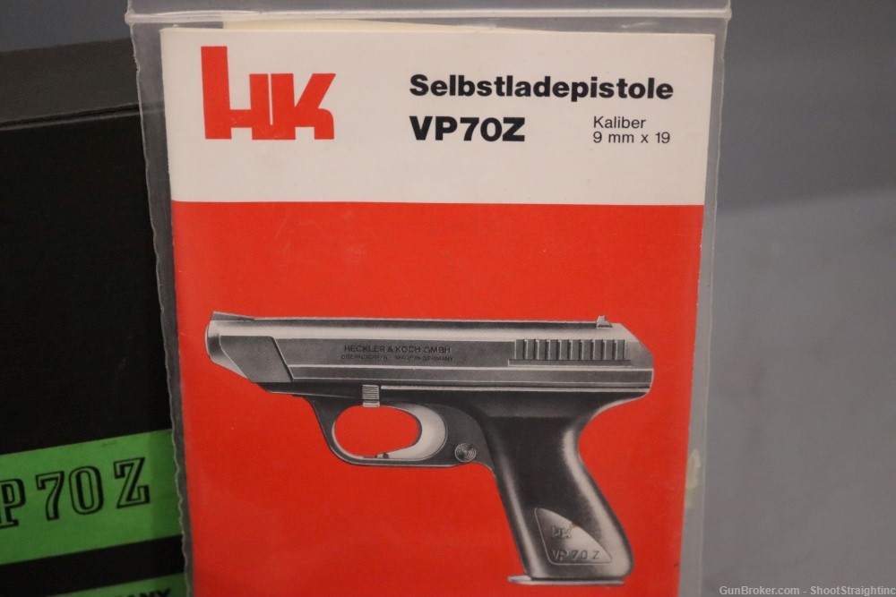 Heckler and Koch HK VP70Z 9mm 4.6" w/ Box -Early 1980s Import --img-2
