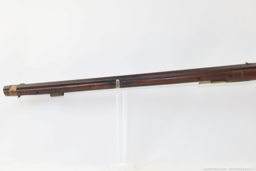 ENGRAVED Antique Full-Stock .45 Percussion SMOOTHBORE Rifle PIONEER Era    -img-15