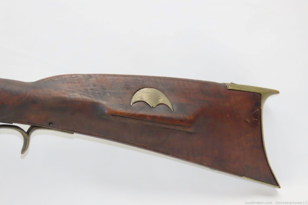 ENGRAVED Antique Full-Stock .45 Percussion SMOOTHBORE Rifle PIONEER Era    -img-13
