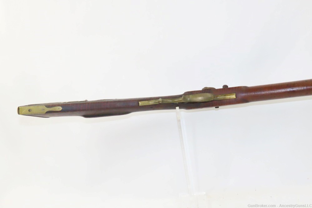 ENGRAVED Antique Full-Stock .45 Percussion SMOOTHBORE Rifle PIONEER Era    -img-7