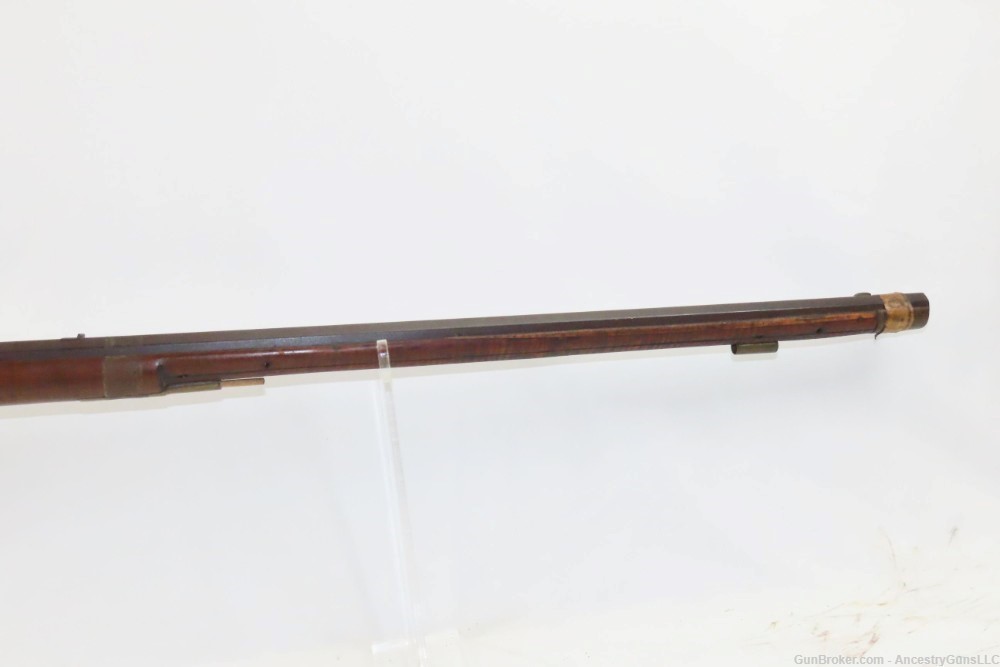 ENGRAVED Antique Full-Stock .45 Percussion SMOOTHBORE Rifle PIONEER Era    -img-4