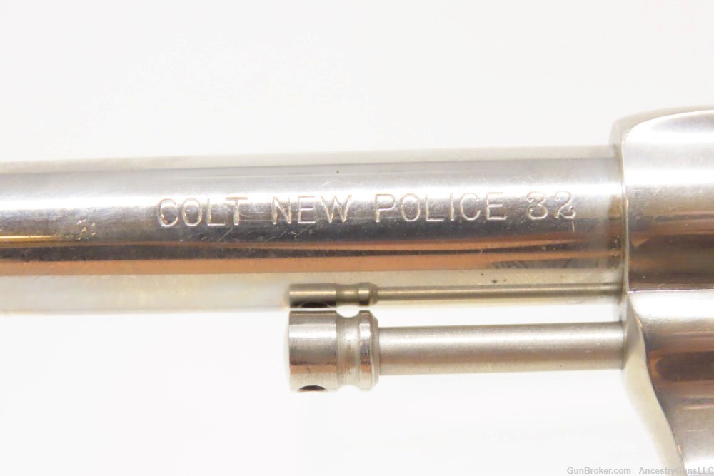 c1903 mfr COLT NEW POLICE .32 C&R REVOLVER Double Action Gangster LE Nickel-img-6