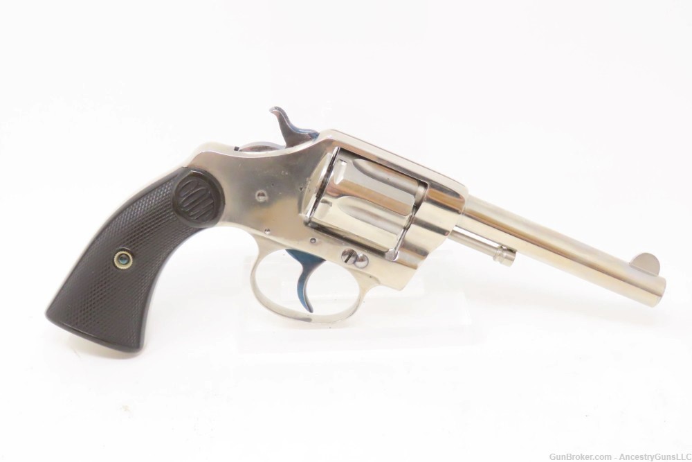 c1903 mfr COLT NEW POLICE .32 C&R REVOLVER Double Action Gangster LE Nickel-img-15