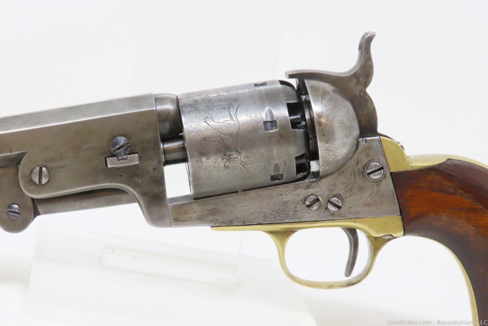 CIVIL WAR Era Antique Liege Proofed COLT M1851 NAVY Copy .36 Perc. Revolver-img-3