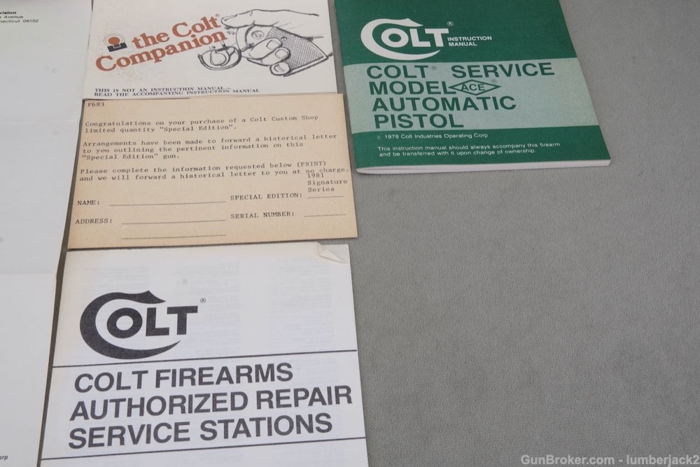 1981 Colt Custom Shop Signature Series Service Model Ace 22LR NIB-img-7