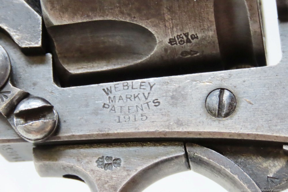GREAT WAR 1915 British WEBLEY & SCOTT Mark V Revolver .45 ACP WWI C&R-img-6