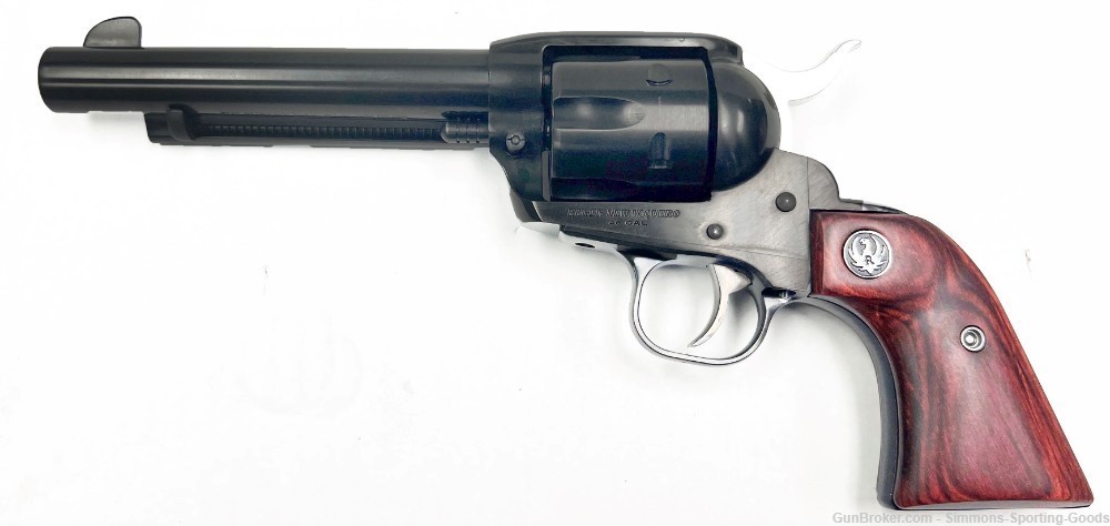 Ruger New Vaquero (5101) 5.50" 45Colt 6Rd Revolver - Blued/Hardwood-img-0