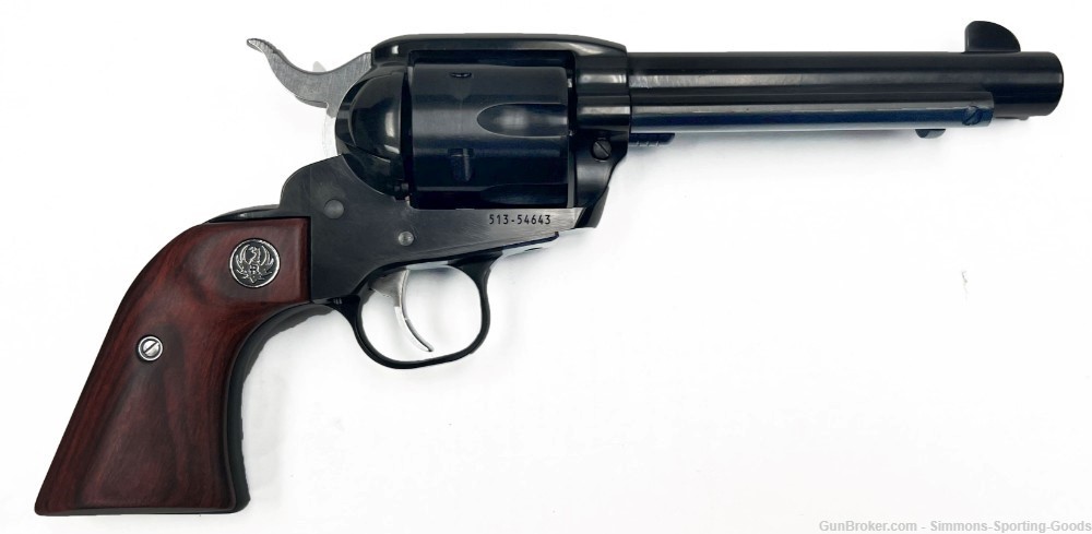 Ruger New Vaquero (5101) 5.50" 45Colt 6Rd Revolver - Blued/Hardwood-img-1