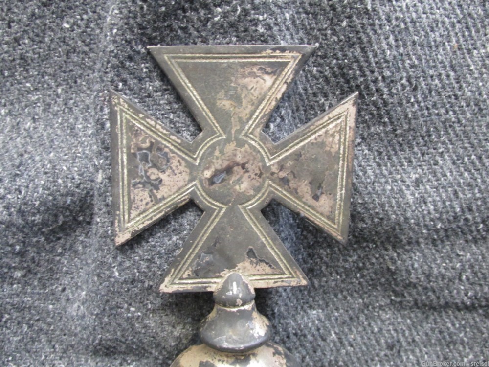 WWI / WWII GERMAN IRON CROSS FLAG POLE FINIAL TOPPER-GREAT DISPLAY PIECE-img-1