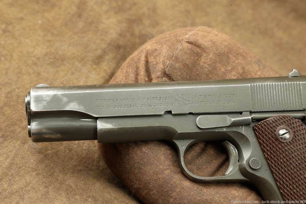 1943 US Army WWII Colt 1911-A1 .45 ACP 5" Semi-Auto Pistol C&R Rare Old-img-6