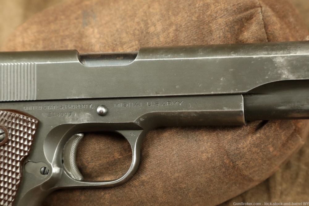 1943 US Army WWII Colt 1911-A1 .45 ACP 5" Semi-Auto Pistol C&R Rare Old-img-16